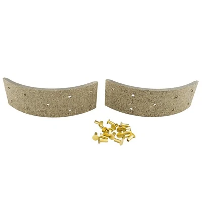 70276950 Brake Shoe Lining w Rivets Fits Allis CHALMERS Tractor D17 WD45 - Image 1 of 4