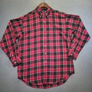 Ralph Lauren Blaire rot kariertes Langarmhemd mit Knopfleiste für Herren Größe Medium - Bild 1 von 8
