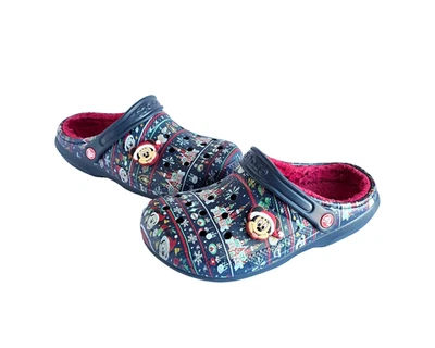 Crocs Disney Parks Mickey Navidad Azul Marino Multi Piel Forrada 2020 Para mujeres 8 Para hombres 6 Foto 1 de 4