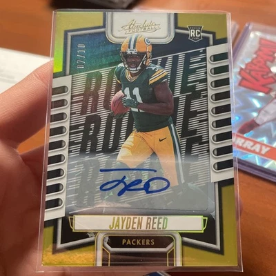 2023 Absolute #118 Jayden Reed /10 Gold Spectrum Rookie Auto RC - Image 1 of 2
