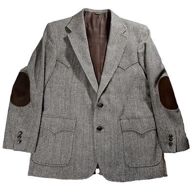 Abrigo Deportivo Blazer Levi's Western De Colección Talla 44R Multicolor Tweed Hecho en EE. UU. Foto 1 de 4