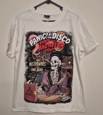 Camiseta Panic at the Disco Death of a Bachelor Tour Tamanho M American Pop Branca - Imagem 1 de 4