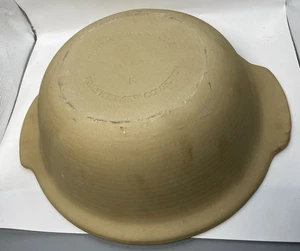 The Pampered Chef Stoneware “K” Large Baking Bowl Bread Dish 9” x 3 3/4" deep - Picture 1 of 6