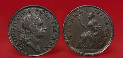 1723 Woods Hibernia HalfPenny PCGS AU55 - Image 1 of 4