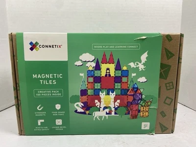 Connetix Magnetic Tiles Rainbow 100 Pieces New/ Open Box - Image 1 of 4