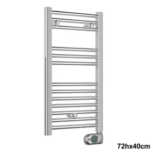 Scaldasalviette CORTINA EVO elettrico CROMATO cm 72x40 con termostato digitale p - Imagen 1 de 3