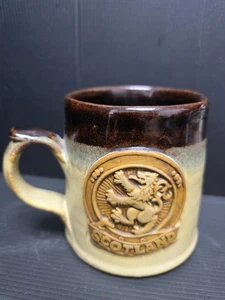 Raised Lion Rampant Emblem 20 oz. Pottery Mug Cup - Picture 1 of 3