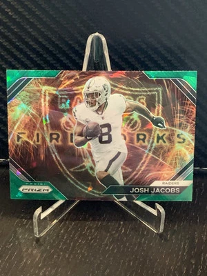 Josh Jacobs Green Ice Fireworks 2023 Prizm #F-17 Raiders - Image 1 of 4