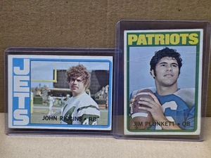 1972 Topps Jim Plunkett John Riggins Rookie Set Pair VG Grade Football  - Bild 1 von 9