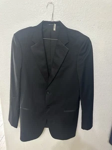 Chaqueta Blazer Hombre Armani Collezioni Lana Dos Botones Esmoquin Negro Talla 42L - Imagen 1 de 12