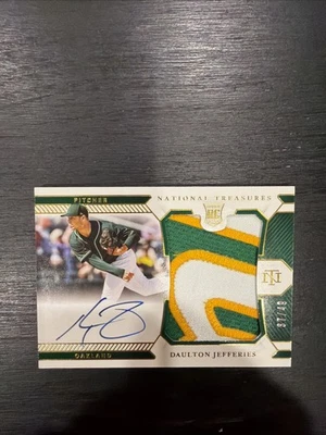 2021 Panini National Treasures  Daulton Jefferies RPA 37/49 A’s - Image 1 of 2
