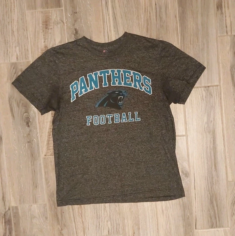 Camiseta Carolina Panthers Majestic Grande Gris Manga Corta Camiseta Elastizada  Foto 1 de 4
