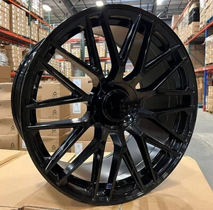 18" STAGGERED Gloss Black AMG Rims Wheels Mercedes Benz S550 GLE350 E350 CLS550 - Picture 1 of 5