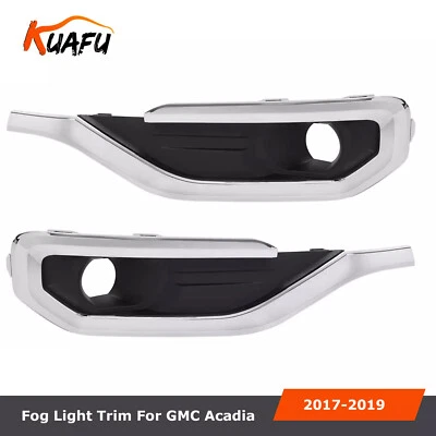 Par de bisel de luz antiniebla para GMC Acadia 2017-2019 lado del pasajero y del conductor GM1038209 Foto 1 de 4