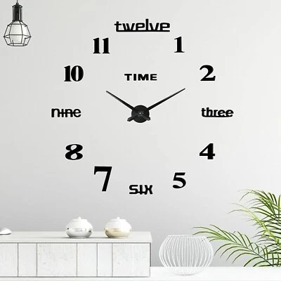 Orologio Da Parete Design Moderno Silenzioso Autoadesivo 3D Senza Cornice - Immagine 1 di 4
