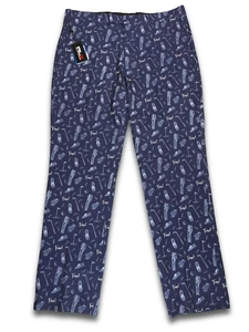 RLX Ralph Lauren Classic Fit Golf Pants Flat Front Fore! Print Size 36x32 NWT - Picture 1 of 5