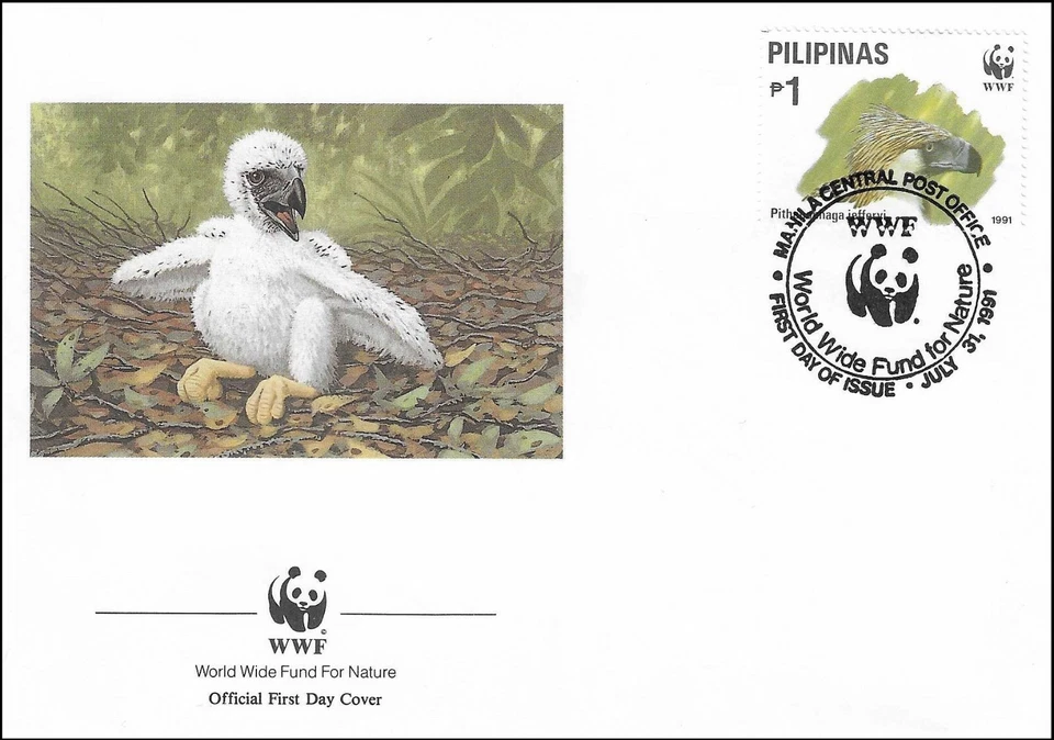 Monkey-Eating Eagle Baby Bird Philippine Eagle Philippines FDC 1991 - Image 1 of 1