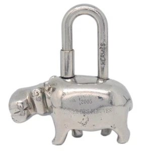 Hermes 2005 Annee Des Fleuves Cadena Lock Taschenanhänger Silber 165244 - Bild 1 von 4