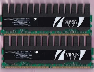 4GB 2x2GB PATRIOT Viper PV224G8500ELK DDR2-1066 PC2-8500 PD000190 GAMER RAM KIT - Picture 1 of 2