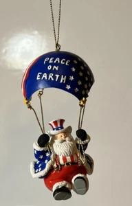 Lenox Stars And Stripes Santa Christmas Uncle Sam Ornament 2002 - Picture 1 of 3