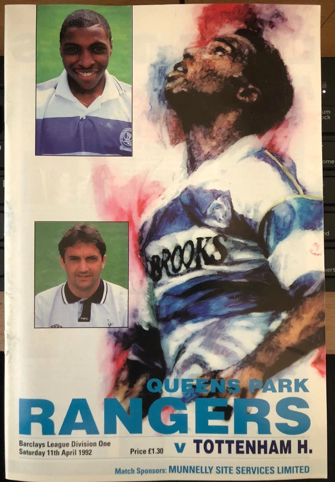 Queens Park Rangers v Tottenham Hotspur 11/04/1992 Football programme  - Image 1 of 1