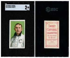 t206 Sweet Caporal 350 George Merritt SGC 2 Tough factory 25 - Jersey City