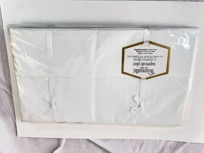 NEW Vintage Wamsutta Supercale Plus Twin Flat Sheet White ~ NEW SEALED ~ 200 tc - Image 1 of 4