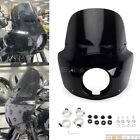 Gloss Black Front Fairing W/12'' Smoke Windshield Fit For Harley Dyna Wide Glide