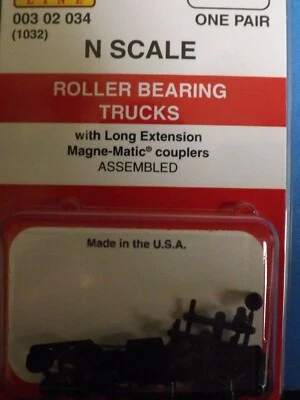 N Scale Micro-Train Couplers ROLLER BEARING LONG EXT (1032) truck # 003 02 034 - Image 1 of 2