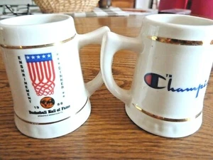 1988 Champion NBA Basketball Hall of Fame Enshrinement Dinner Mini Mugs (2) - Picture 1 of 2