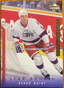 1995-96 Upper Deck Electric Ice Gold RARE Deron Quint #498 Winnipeg Jets - Picture 1 of 2