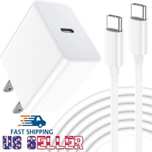 Original USB-C Wall Fast Charger Block 6ft Cable For Samsung A15 A25 A35 A55 A14 - Picture 1 of 25
