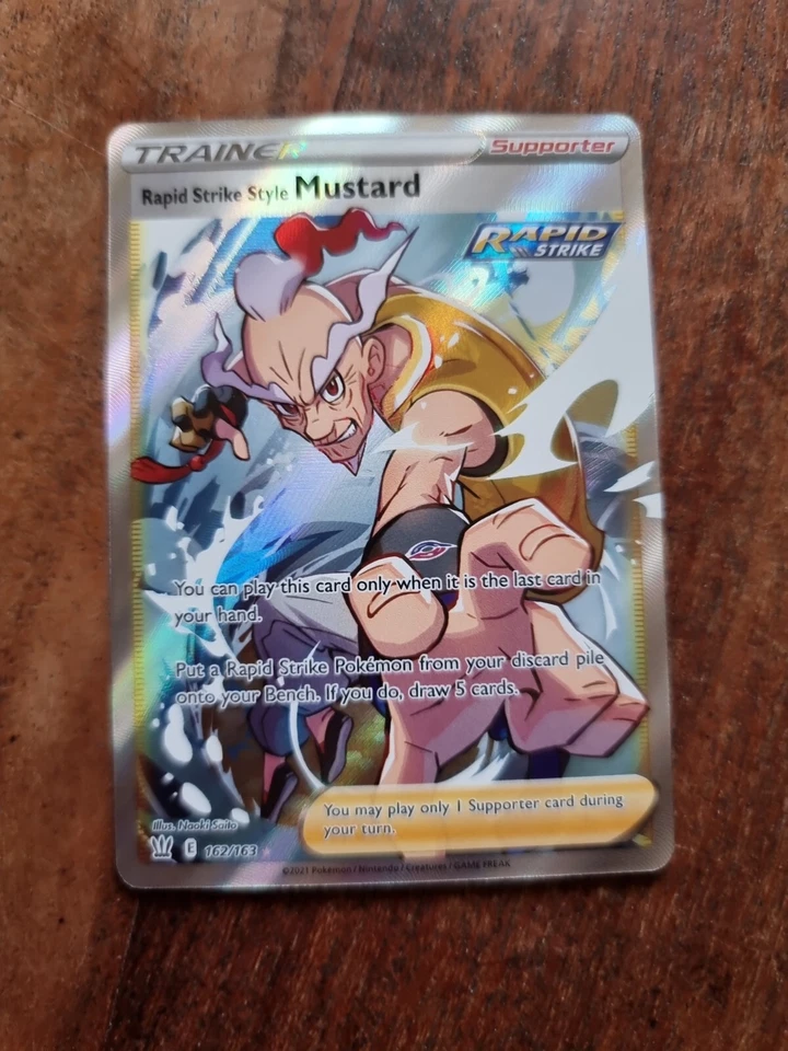 Pokemon Card Rapid Strike Style Mustard 162/163 Battle Styles Trainer Mint  - Image 1 of 1