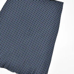 MICHAEL KORS Skirt 100% SILK Lined Lightweight Breathable Blue Black Size 8 - Picture 1 of 6
