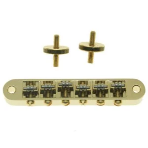 *NEW Roller Saddle BRIDGE M4 Threaded Post for Gibson TuneOMatic Les Paul Gold - Picture 1 of 3