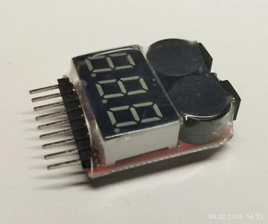 Lipo Tester Warner Buzzer 1S 2S 3S - 8S Alarm akustisch optisch .Neu - Picture 1 of 3