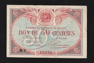 France, 0.5 Centimes, Chambre de Commerce de Nantes, 1924, Banknote - Picture 1 of 2