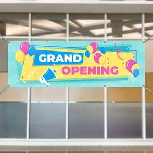 GRAND OPENING retail business advertising store front vinyl banner sign flag - Picture 1 of 11