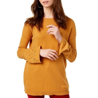 MICHAEL KORS новый женщин шерсти смесь с заклепками Crewneck свитер Топ TEDO - Изображение 1 из 2