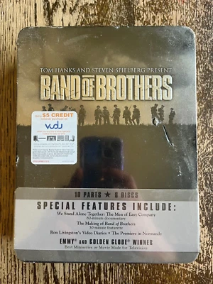 Band of Brothers 10 Parts 6 Discs Full DVD Set *SEALED* Small Tear in Plastic Foto 1 de 2