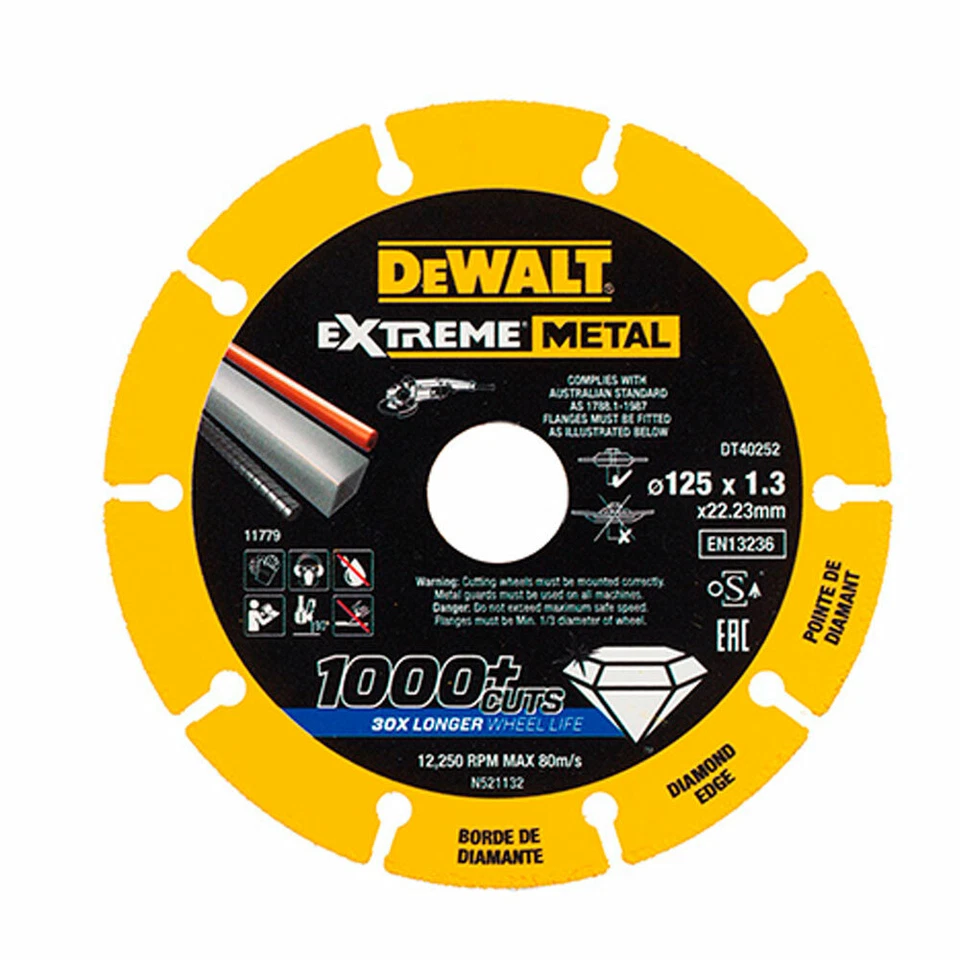 DEWALT Diamanttrennscheibe Ø 125 mm DT40252 Extreme f.Metall Stahl, Edelstahl