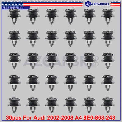 For Audi 2002-2008 A4 A4 Quattro New Door Panel Clip Rear Set Of 30 8E0 868 243 - Image 1 of 4