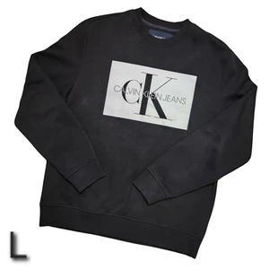 Calvin Klein Black Crewneck Men Sweatshirt US Large - Picture 1 of 2