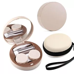 Contact Lens Case Fashion Portable Contacts Lens Box With Mirror Tweezers Remove - Picture 1 of 7
