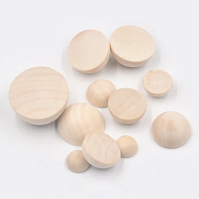 Holz-Halbkugeln ohne Bohrung Ø 10-12-15-18-20-25-30-35-40-45-50-60-70-75-80 mm - Bild 1 von 3