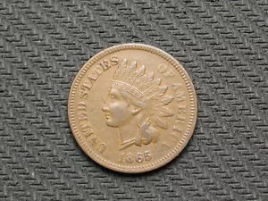 🔥 REVERSE ERROR XF 1865 INDIAN HEAD CENT PENNY DIAMONDS FULL LIBERTY 174us 💰 - Bild 1 von 2