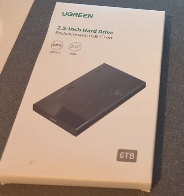 UGREEN 2.5 Inch Hard Drive Enclosure, External USB 3.0 Hard Disk Case SATA HDD - Image 1 of 3