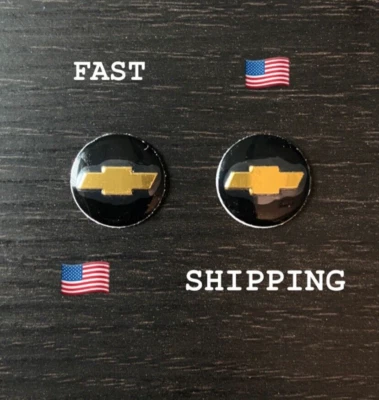 NEW CHEVROLET 2pcs - 14mm Key Fob Emblem Sticker Decal Logo Remote Badge USA - Image 1 of 2