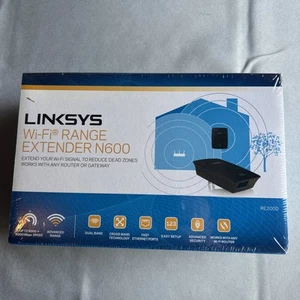 Linksys Wi-Fi Range Extender N600 Dual Band Cross Band With Ethernet Cable - Picture 1 of 6