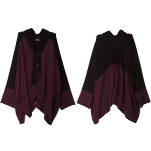 Vivienne Westwood MAN Wool Bicolor Drape Blanket Cardigan Size Free(K-163225) - Picture 1 of 12